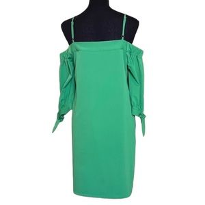 EUC Jade by Melody Tam Green Cold Shoulder Dress (CdlG)